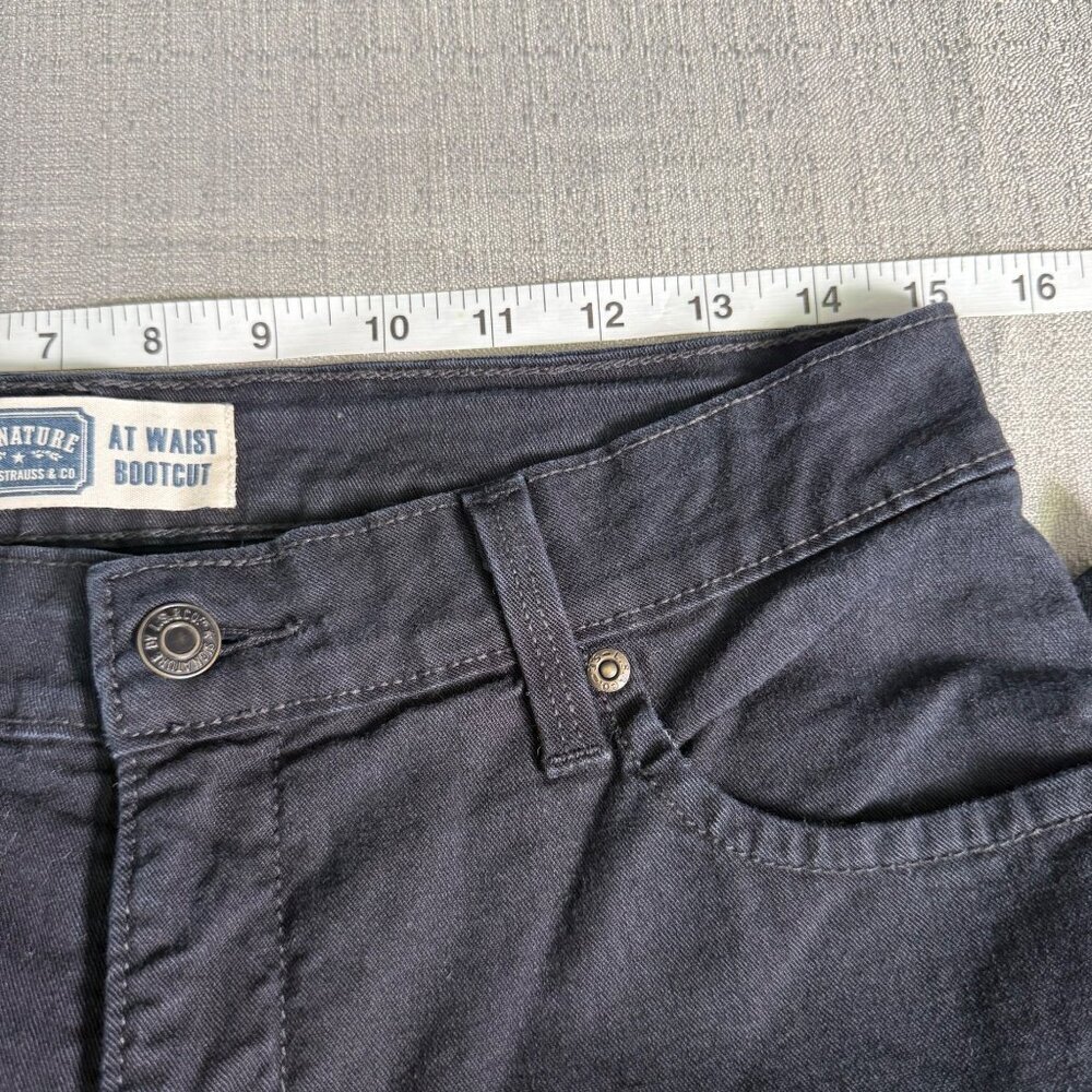 Levi Signature Women's Jeans At Waist Bootcut Sz 10 Black Western Country Work - Picture 8 of 11
